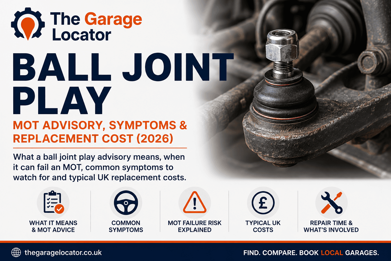 Ball Joint Play: MOT Advisory, Symptoms & Replacement Cost (2026)